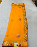 1: Embroidery Cording And Sequin Work Saree by Khatutraders.com